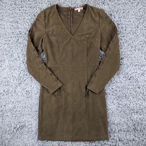Giani Bini Faux-Suede Olive Dress
